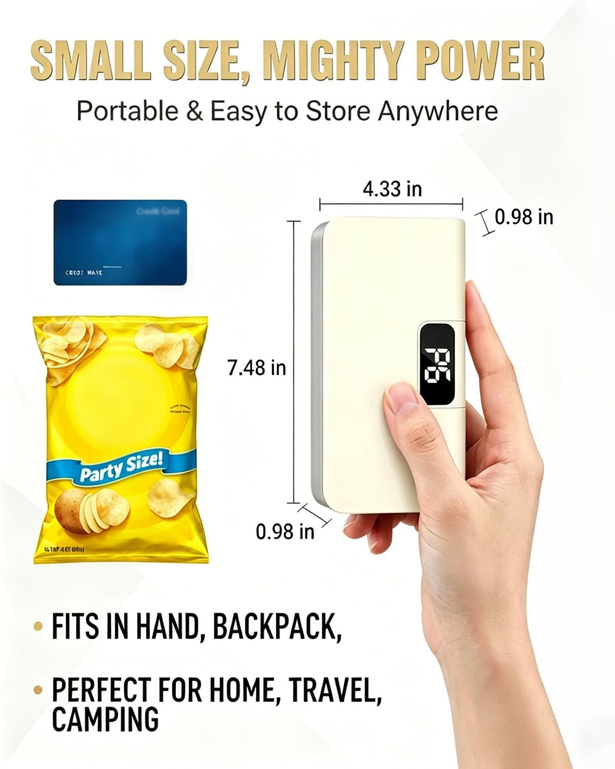 Mini Bag Sealer Magnetic Fridge with Cutter and Magnet, Rechargeable Heat Portable Bag Resealer for Mylar Bags Chip Bags, Faddish Snack Press Seal Machine，Handheld Sellador Bolsas Plasticas (White)