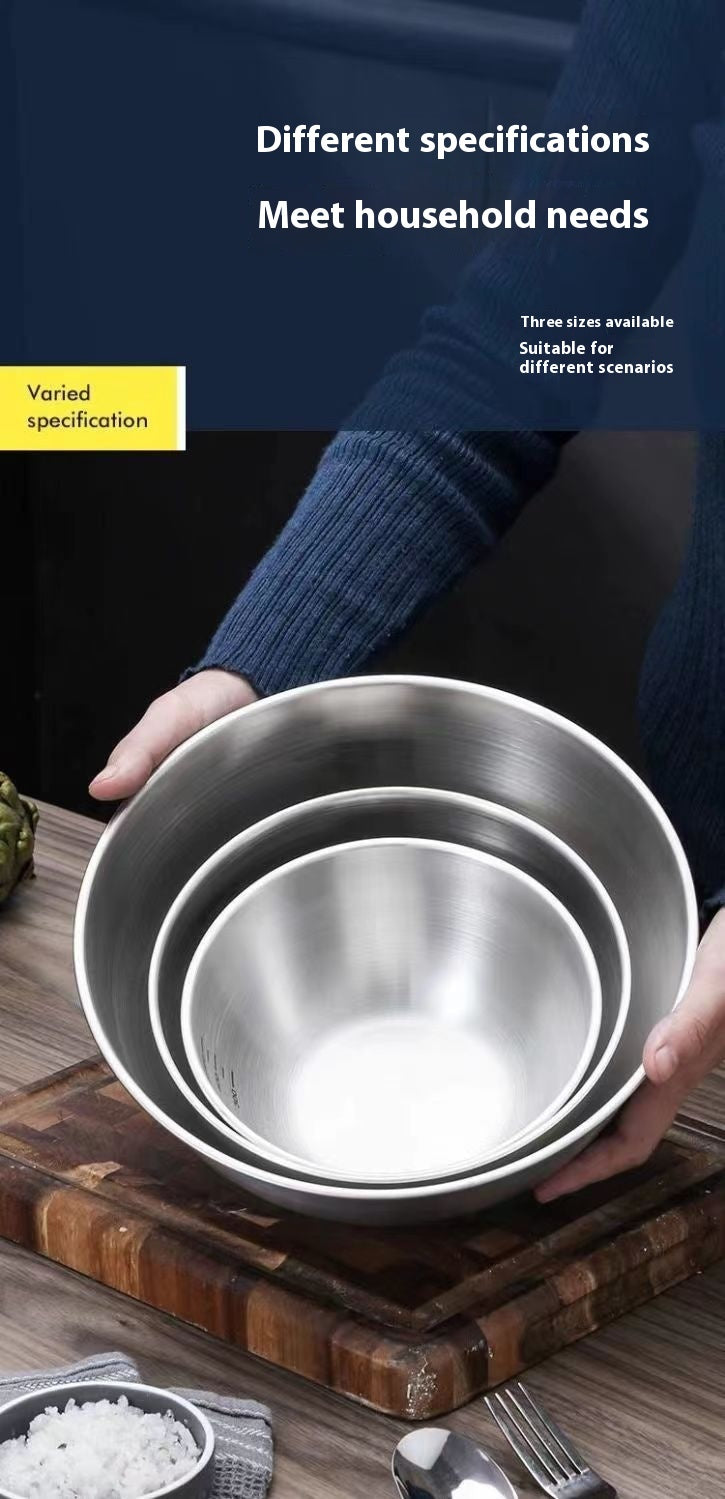 Stainless Steel Mixing Bowl with Scale