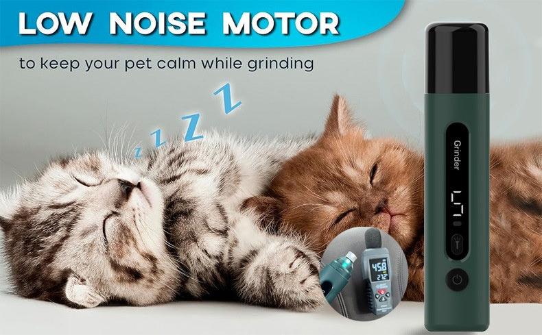 Rechargeable & Quiet Pet Nail Grinder with LED Light