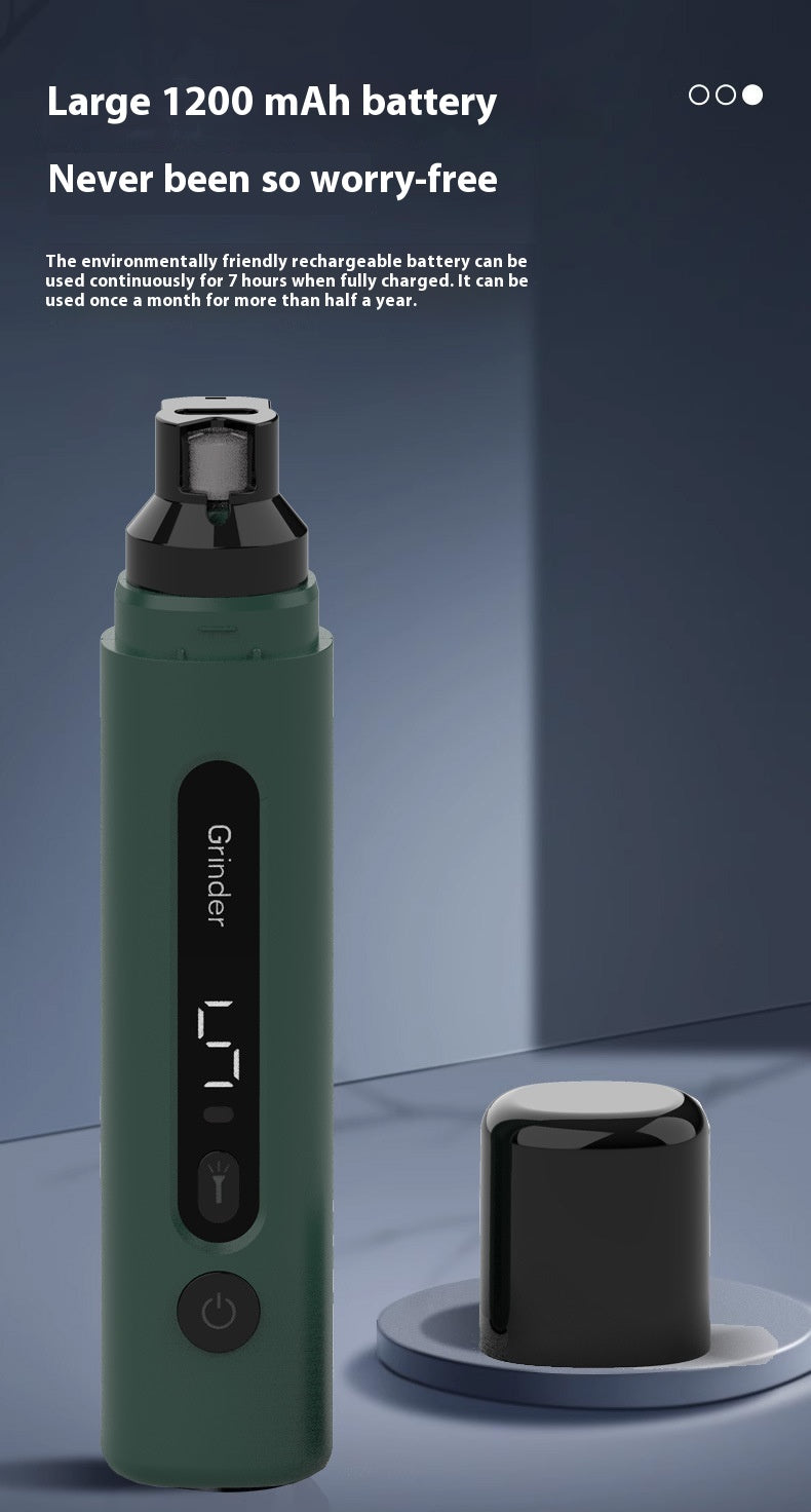 Rechargeable & Quiet Pet Nail Grinder with LED Light