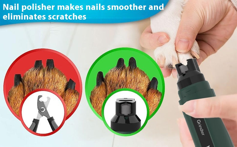 Rechargeable & Quiet Pet Nail Grinder with LED Light