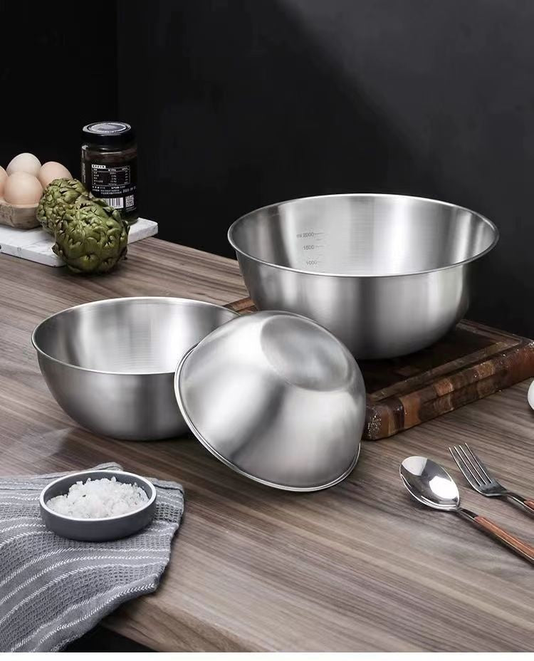 Stainless Steel Mixing Bowl with Scale