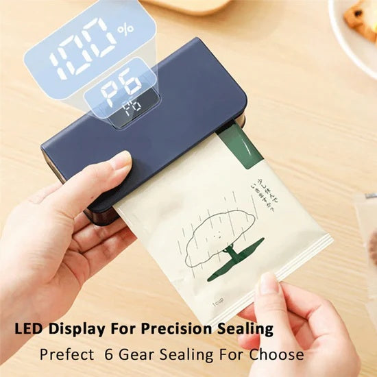 Small Portable Mini Sealing Machine Heat Seal Food Hand Press Snack Plastic Bag