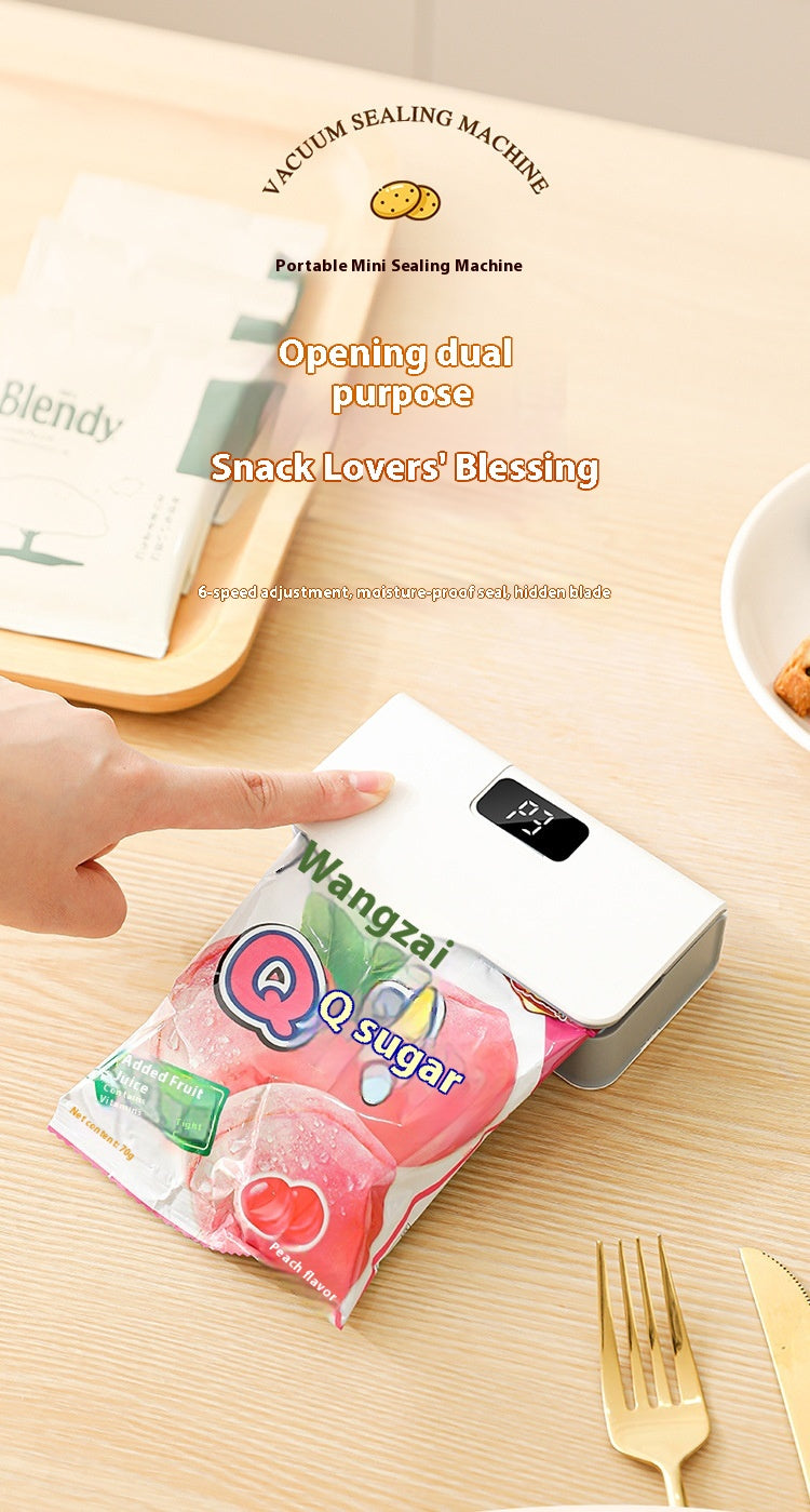 Small Portable Mini Sealing Machine Heat Seal Food Hand Press Snack Plastic Bag