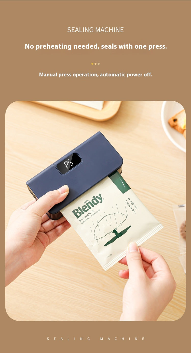 Small Portable Mini Sealing Machine Heat Seal Food Hand Press Snack Plastic Bag
